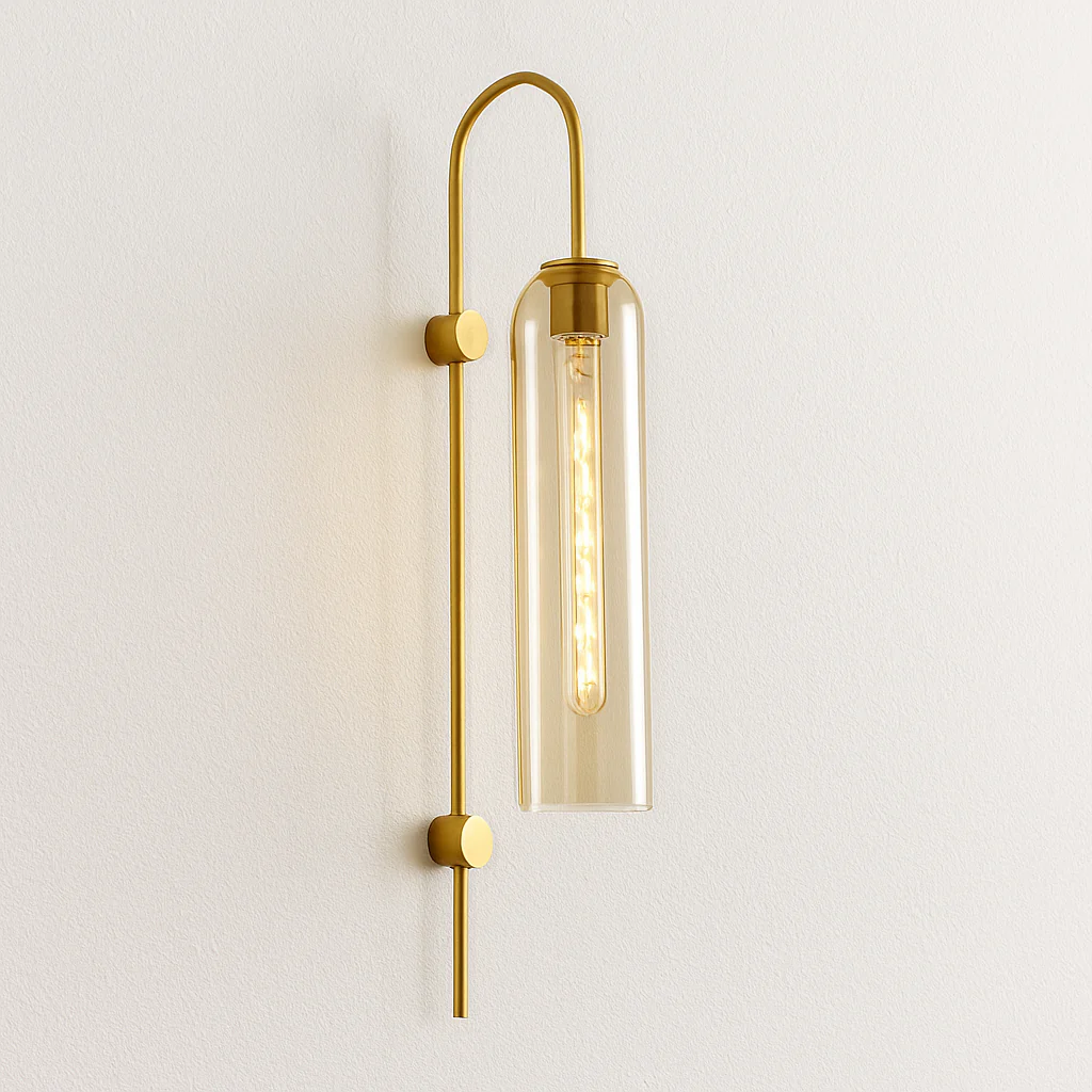 Luminária Arandela Moderna Minimalista Metal Vidro Myna - Image 4