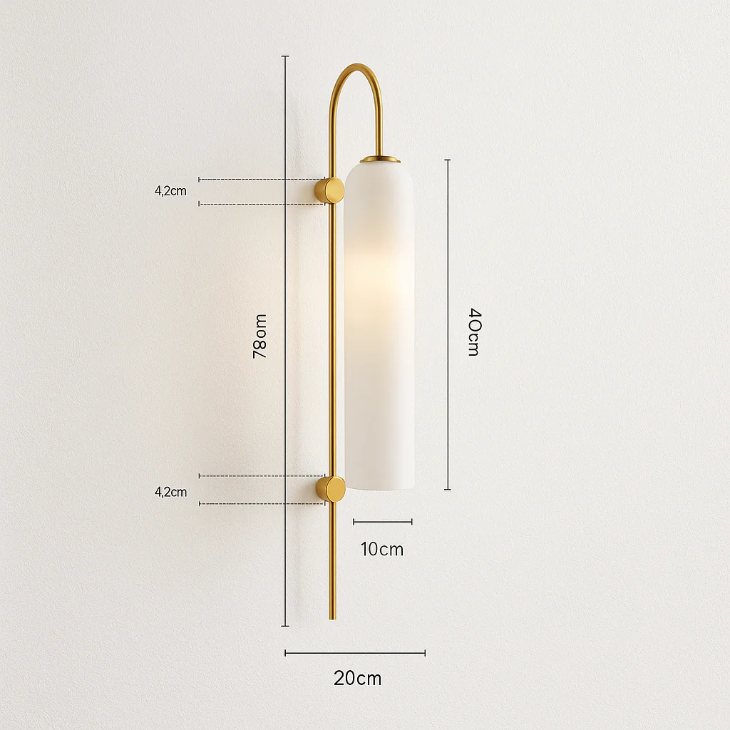 Luminária Arandela Moderna Minimalista Metal Vidro Myna - Image 6