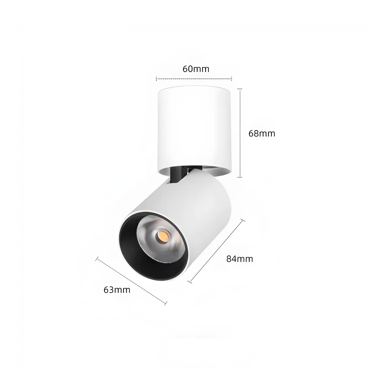 Luminária Spot Sobrepor Direcionável Articulada Moderna Minimalista LED Downlight - Image 5